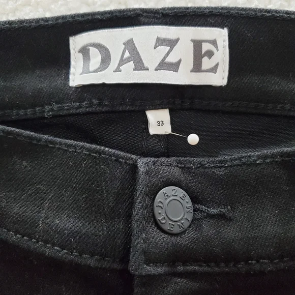 Daze Denim Womens 33 Black Call You Back Mid Rise Skinny Zip Fly Denim Jeans. - Picture 7 of 12